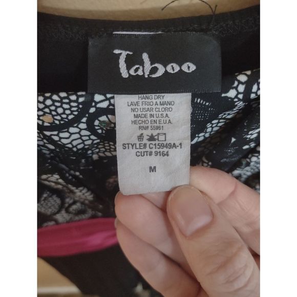 Taboo Women's Hot Pink and Black Dress Size M - Picture 5 of 6